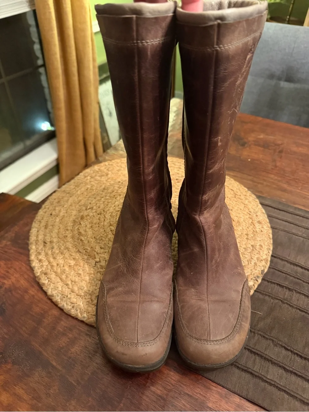 TEVA Women's Capistrano Brown Leather Waterproof Tall Boots Size 7 1003013